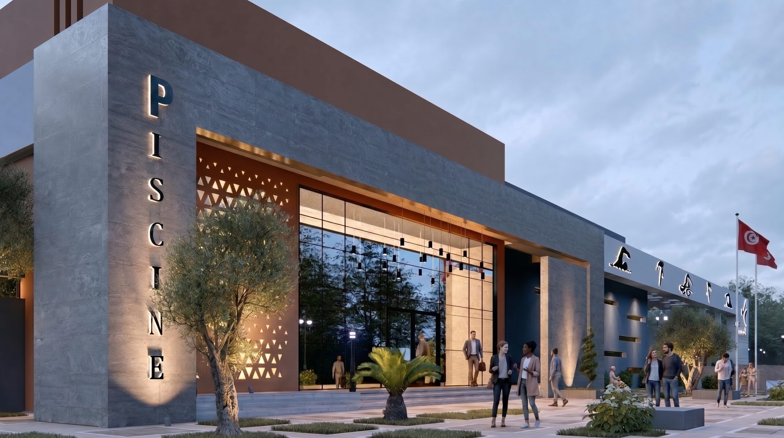Architectural competition – Municipal swimming pool.